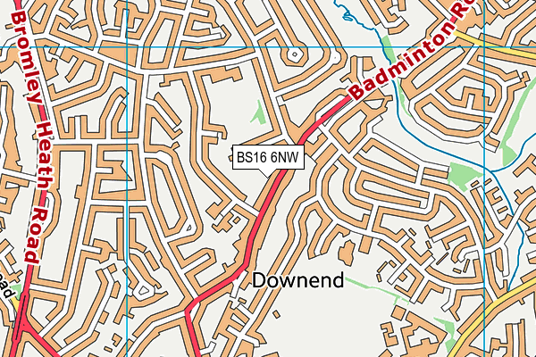 BS16 6NW map - OS VectorMap District (Ordnance Survey) BS16 6NW map - OS VectorMap District (Ordnance Survey)