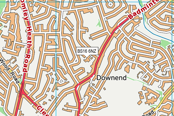 BS16 6NZ map - OS VectorMap District (Ordnance Survey) BS16 6NZ map - OS VectorMap District (Ordnance Survey)
