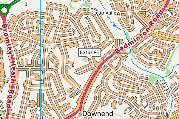 BS16 6PE map - OS VectorMap District (Ordnance Survey) BS16 6PE map - OS VectorMap District (Ordnance Survey)