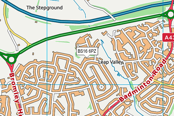 BS16 6PZ map - OS VectorMap District (Ordnance Survey) BS16 6PZ map - OS VectorMap District (Ordnance Survey)