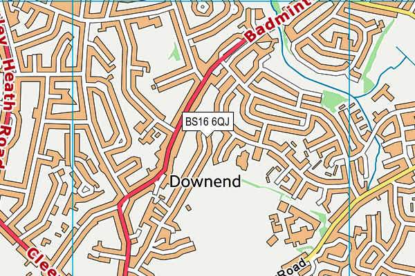 BS16 6QJ map - OS VectorMap District (Ordnance Survey)