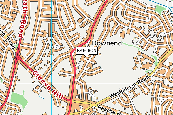 BS16 6QN map - OS VectorMap District (Ordnance Survey) BS16 6QN map - OS VectorMap District (Ordnance Survey)
