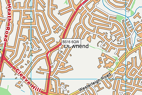 BS16 6QW map - OS VectorMap District (Ordnance Survey) BS16 6QW map - OS VectorMap District (Ordnance Survey)