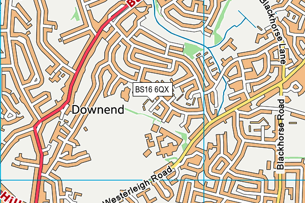 BS16 6QX map - OS VectorMap District (Ordnance Survey) BS16 6QX map - OS VectorMap District (Ordnance Survey)