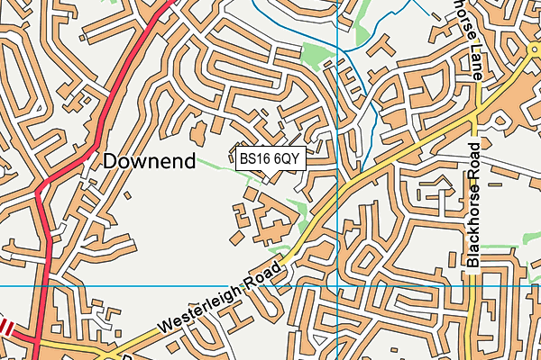 BS16 6QY map - OS VectorMap District (Ordnance Survey)