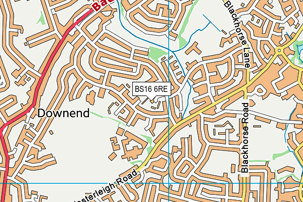 BS16 6RE map - OS VectorMap District (Ordnance Survey) BS16 6RE map - OS VectorMap District (Ordnance Survey)