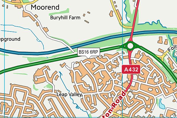 BS16 6RP map - OS VectorMap District (Ordnance Survey) BS16 6RP map - OS VectorMap District (Ordnance Survey)
