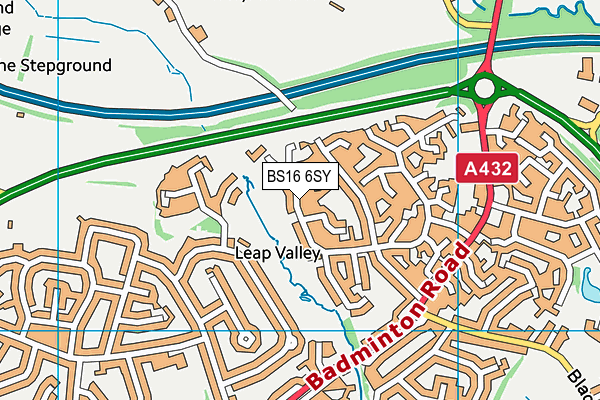BS16 6SY map - OS VectorMap District (Ordnance Survey) BS16 6SY map - OS VectorMap District (Ordnance Survey)