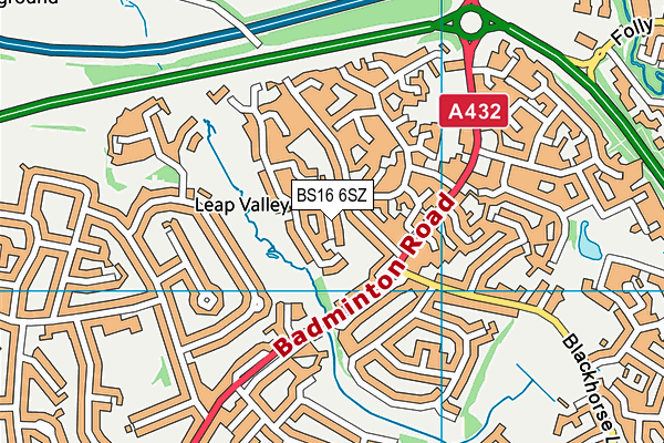 BS16 6SZ map - OS VectorMap District (Ordnance Survey) BS16 6SZ map - OS VectorMap District (Ordnance Survey)