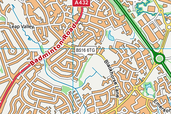 BS16 6TG map - OS VectorMap District (Ordnance Survey) BS16 6TG map - OS VectorMap District (Ordnance Survey)