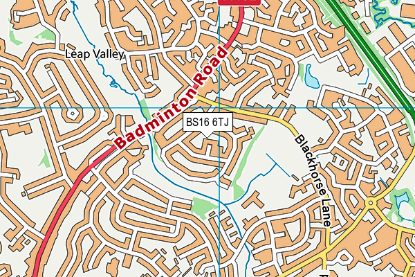 BS16 6TJ map - OS VectorMap District (Ordnance Survey) BS16 6TJ map - OS VectorMap District (Ordnance Survey)
