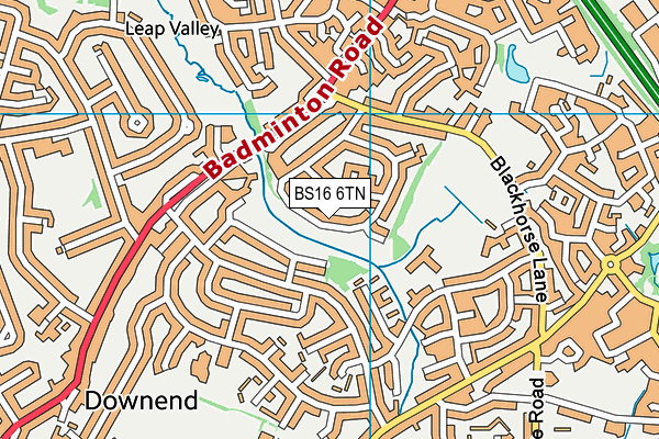 BS16 6TN map - OS VectorMap District (Ordnance Survey) BS16 6TN map - OS VectorMap District (Ordnance Survey)