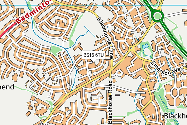 BS16 6TU map - OS VectorMap District (Ordnance Survey) BS16 6TU map - OS VectorMap District (Ordnance Survey)