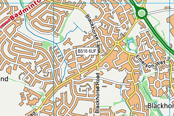 BS16 6UF map - OS VectorMap District (Ordnance Survey) BS16 6UF map - OS VectorMap District (Ordnance Survey)