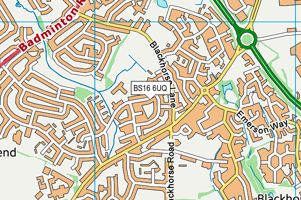 BS16 6UQ map - OS VectorMap District (Ordnance Survey) BS16 6UQ map - OS VectorMap District (Ordnance Survey)