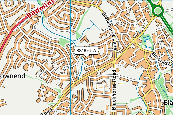 BS16 6UW map - OS VectorMap District (Ordnance Survey) BS16 6UW map - OS VectorMap District (Ordnance Survey)