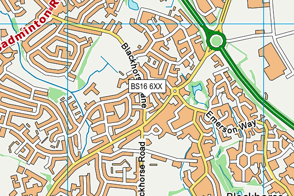 BS16 6XX map - OS VectorMap District (Ordnance Survey) BS16 6XX map - OS VectorMap District (Ordnance Survey)