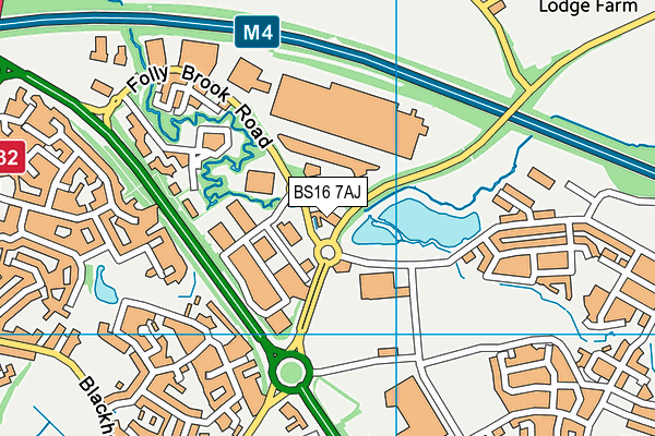 BS16 7AJ map - OS VectorMap District (Ordnance Survey) BS16 7AJ map - OS VectorMap District (Ordnance Survey)