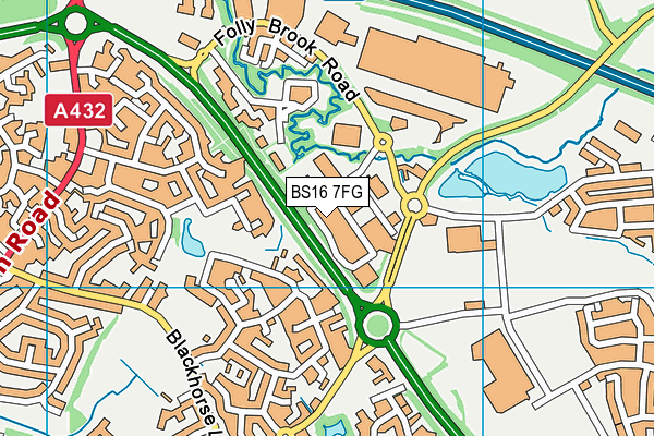 BS16 7FG map - OS VectorMap District (Ordnance Survey) BS16 7FG map - OS VectorMap District (Ordnance Survey)