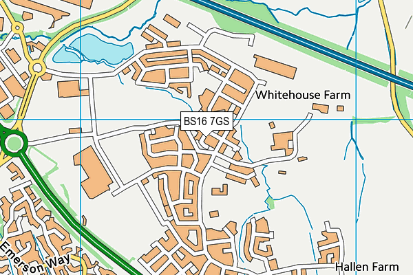 BS16 7GS map - OS VectorMap District (Ordnance Survey) BS16 7GS map - OS VectorMap District (Ordnance Survey)