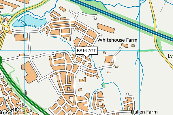 BS16 7GT map - OS VectorMap District (Ordnance Survey) BS16 7GT map - OS VectorMap District (Ordnance Survey)
