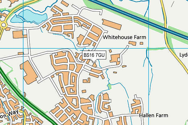 BS16 7GU map - OS VectorMap District (Ordnance Survey) BS16 7GU map - OS VectorMap District (Ordnance Survey)