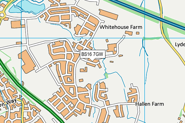 BS16 7GW map - OS VectorMap District (Ordnance Survey) BS16 7GW map - OS VectorMap District (Ordnance Survey)