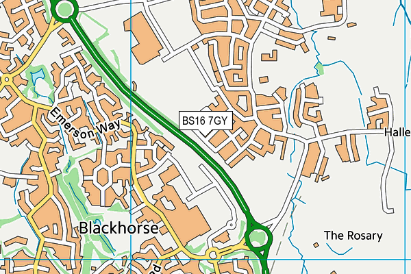 BS16 7GY map - OS VectorMap District (Ordnance Survey) BS16 7GY map - OS VectorMap District (Ordnance Survey)