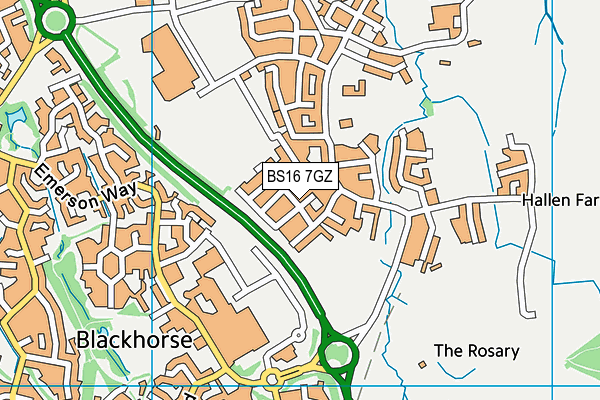BS16 7GZ map - OS VectorMap District (Ordnance Survey) BS16 7GZ map - OS VectorMap District (Ordnance Survey)