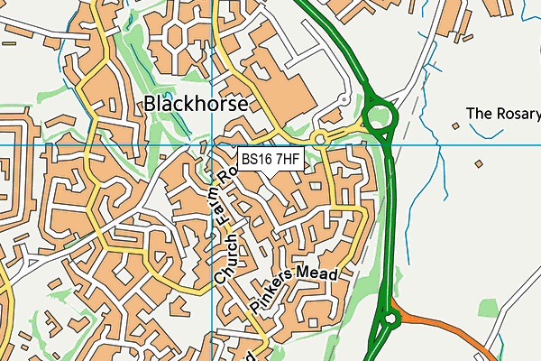 BS16 7HF map - OS VectorMap District (Ordnance Survey) BS16 7HF map - OS VectorMap District (Ordnance Survey)