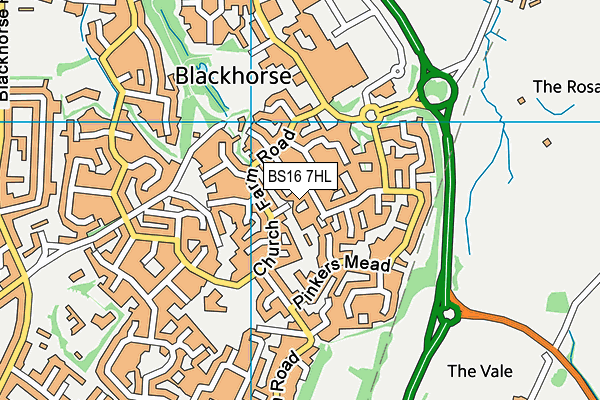 BS16 7HL map - OS VectorMap District (Ordnance Survey) BS16 7HL map - OS VectorMap District (Ordnance Survey)