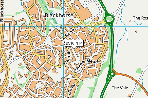 BS16 7HP map - OS VectorMap District (Ordnance Survey) BS16 7HP map - OS VectorMap District (Ordnance Survey)