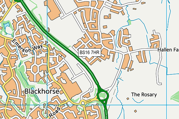 BS16 7HR map - OS VectorMap District (Ordnance Survey) BS16 7HR map - OS VectorMap District (Ordnance Survey)