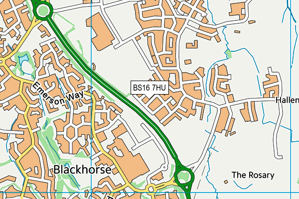 BS16 7HU map - OS VectorMap District (Ordnance Survey) BS16 7HU map - OS VectorMap District (Ordnance Survey)