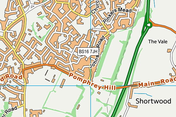 BS16 7JH map - OS VectorMap District (Ordnance Survey)