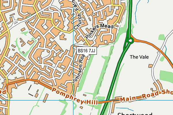 BS16 7JJ map - OS VectorMap District (Ordnance Survey) BS16 7JJ map - OS VectorMap District (Ordnance Survey)