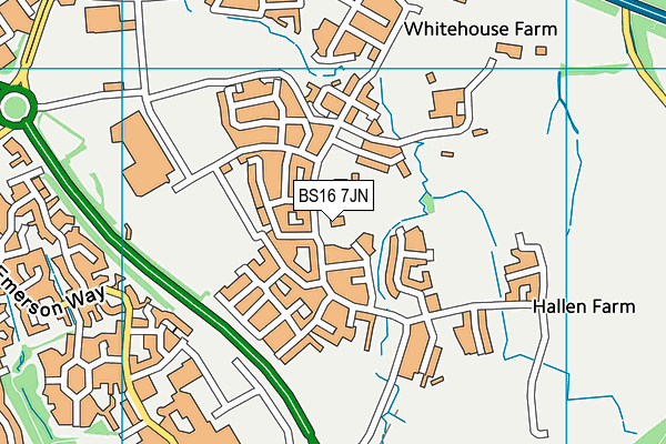 BS16 7JN map - OS VectorMap District (Ordnance Survey) BS16 7JN map - OS VectorMap District (Ordnance Survey)