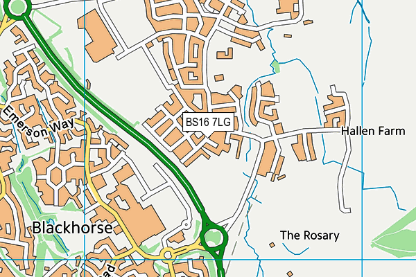 BS16 7LG map - OS VectorMap District (Ordnance Survey) BS16 7LG map - OS VectorMap District (Ordnance Survey)