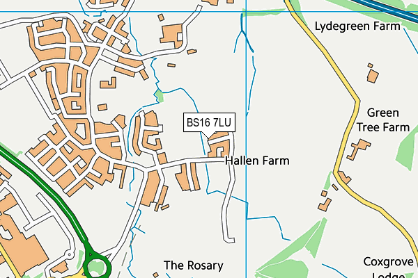 BS16 7LU map - OS VectorMap District (Ordnance Survey) BS16 7LU map - OS VectorMap District (Ordnance Survey)