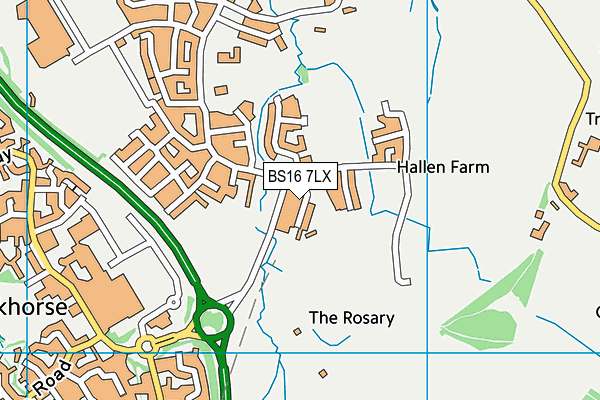 BS16 7LX map - OS VectorMap District (Ordnance Survey) BS16 7LX map - OS VectorMap District (Ordnance Survey)