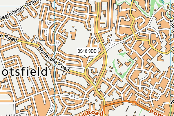 BS16 9DD map - OS VectorMap District (Ordnance Survey) BS16 9DD map - OS VectorMap District (Ordnance Survey)