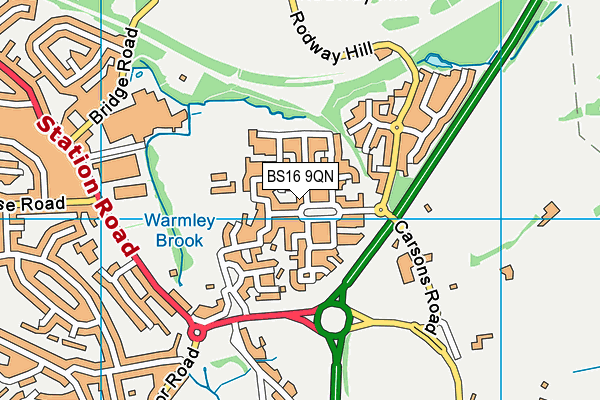 BS16 9QN map - OS VectorMap District (Ordnance Survey) BS16 9QN map - OS VectorMap District (Ordnance Survey)