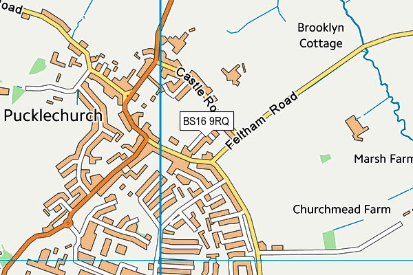 BS16 9RQ map - OS VectorMap District (Ordnance Survey)