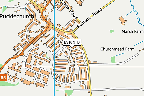 BS16 9TD map - OS VectorMap District (Ordnance Survey) BS16 9TD map - OS VectorMap District (Ordnance Survey)