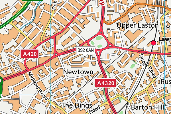 BS2 0AN map - OS VectorMap District (Ordnance Survey) BS2 0AN map - OS VectorMap District (Ordnance Survey)