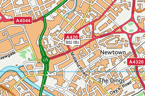 BS2 0BJ map - OS VectorMap District (Ordnance Survey) BS2 0BJ map - OS VectorMap District (Ordnance Survey)