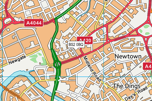 BS2 0BQ map - OS VectorMap District (Ordnance Survey) BS2 0BQ map - OS VectorMap District (Ordnance Survey)