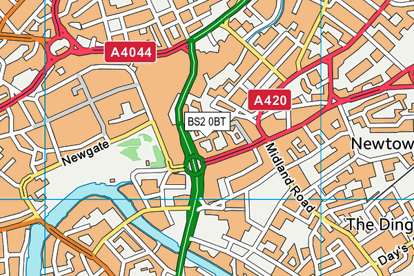 BS2 0BT map - OS VectorMap District (Ordnance Survey) BS2 0BT map - OS VectorMap District (Ordnance Survey)