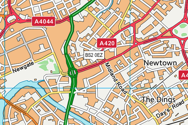 BS2 0EZ map - OS VectorMap District (Ordnance Survey) BS2 0EZ map - OS VectorMap District (Ordnance Survey)