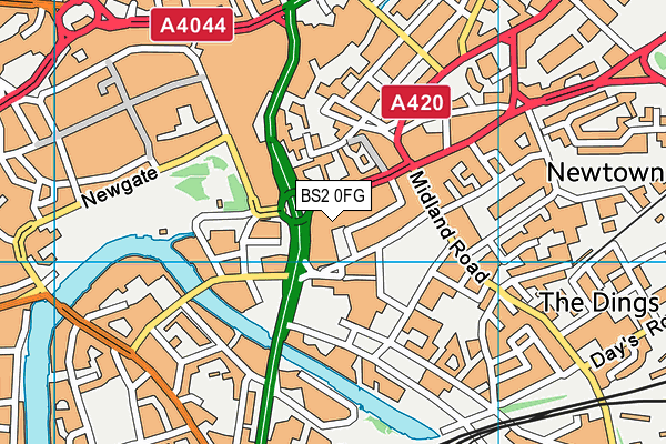 BS2 0FG map - OS VectorMap District (Ordnance Survey) BS2 0FG map - OS VectorMap District (Ordnance Survey)